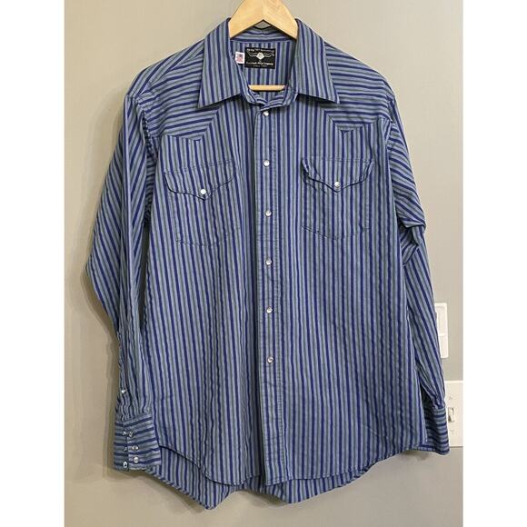 Flying R Ranchwear Shirt‎ Pearl Snap Up Western Rodeo USA Made XLarge EUC - Picture 1 of 9